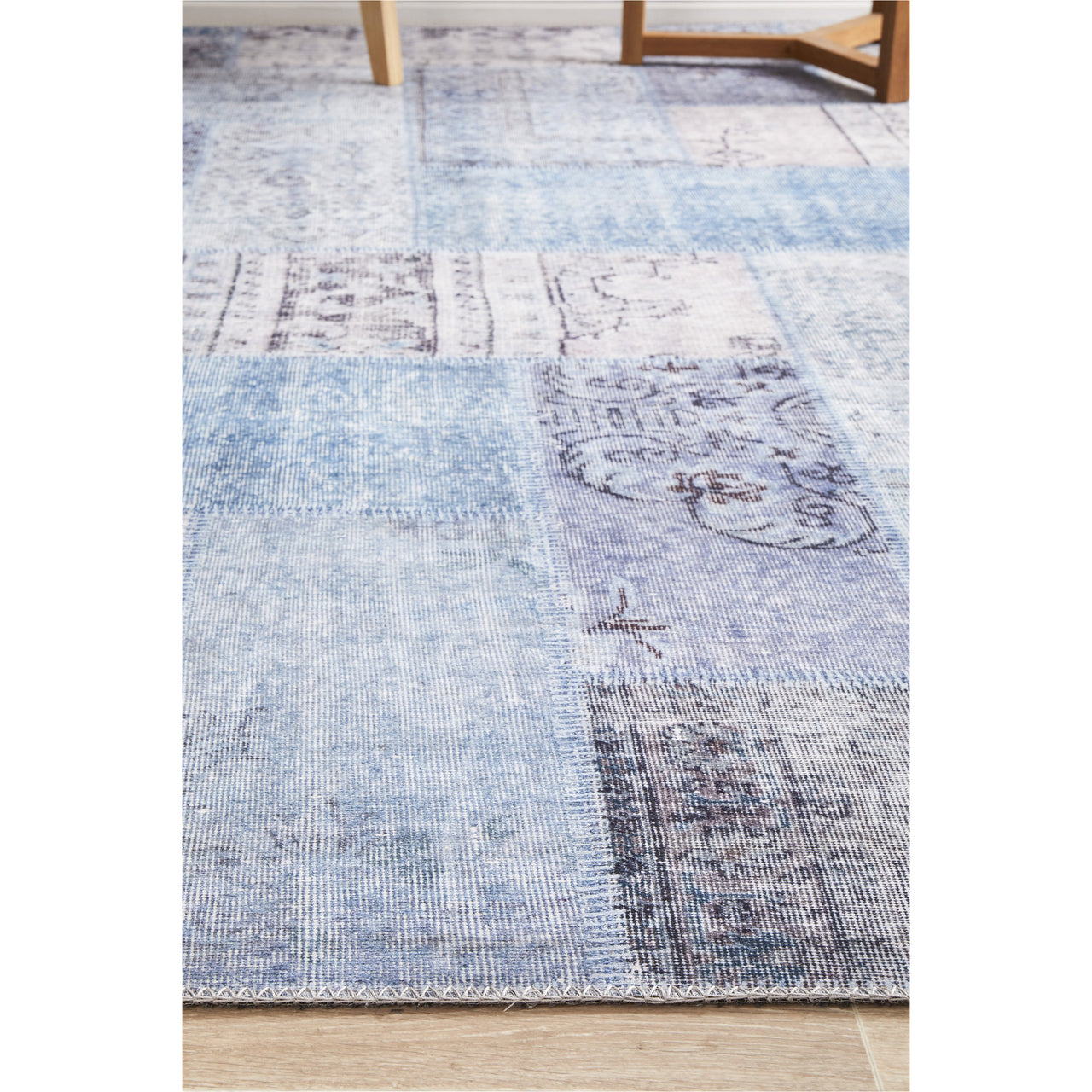 Sochi 251 Denim Blue Patchwork Transitional Rug - Rugs Of Beauty - 7