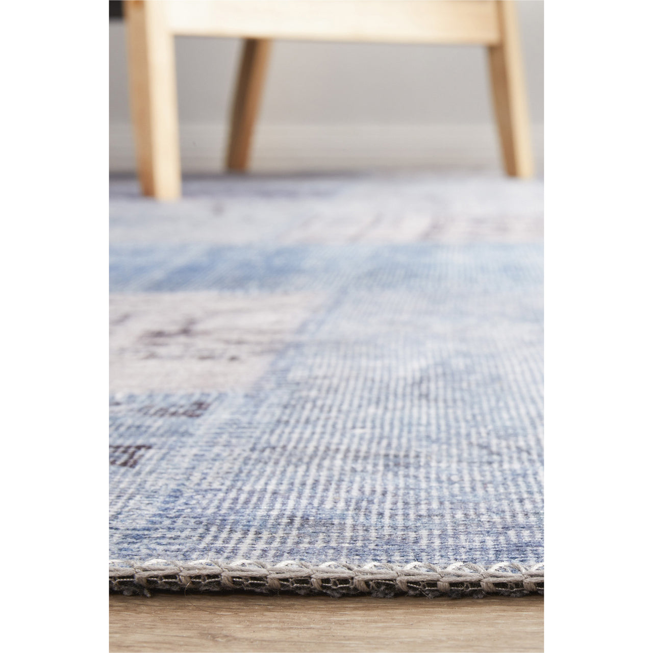Sochi 251 Denim Blue Patchwork Transitional Rug - Rugs Of Beauty - 8