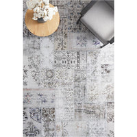 Sochi 259 Floral Patchwork Neutral Grey Transitional Rug - Rugs Of Beauty - 2