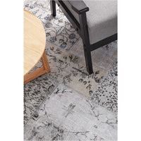 Sochi 259 Floral Patchwork Neutral Grey Transitional Rug - Rugs Of Beauty - 4
