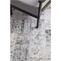 Sochi 259 Floral Patchwork Neutral Grey Transitional Rug - Rugs Of Beauty - 5