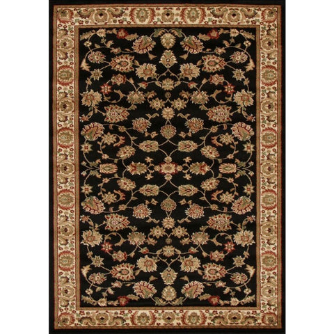 Lafia 752 Black Traditional Floral Pattern Rug - Rugs Of Beauty - 1