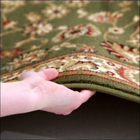 Lafia 752 Green Traditional Floral Pattern Rug - Rugs Of Beauty - 5