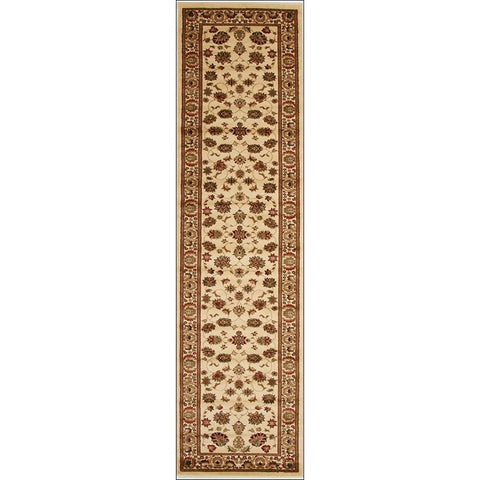 Lafia 752 Ivory Traditional Floral Pattern Runner Rug - Rugs Of Beauty - 1