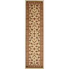 Lafia 752 Ivory Traditional Floral Pattern Runner Rug - Rugs Of Beauty - 1