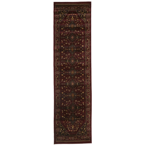 Lafia 754 Red Traditional Floral Pattern Runner Rug - Rugs Of Beauty - 1
