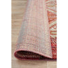 Amunet Red Multi Coloured Faded Transitional Chevron Border Patterned Rug - Rugs Of Beauty - 7
