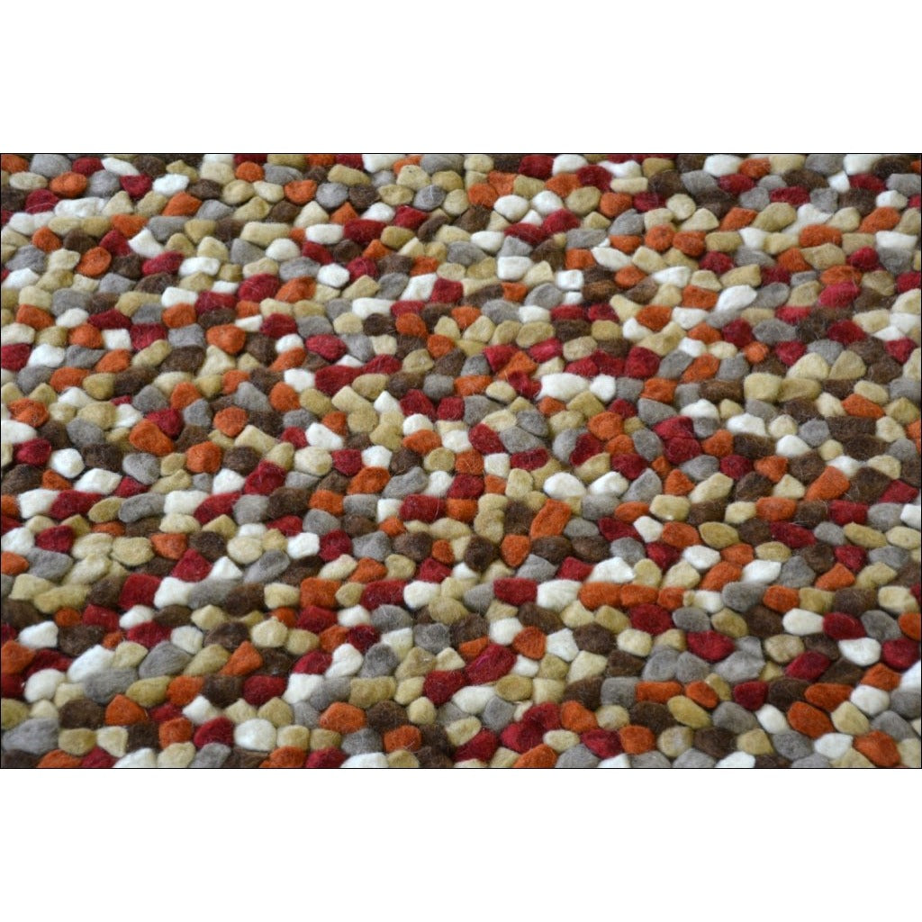 Handwoven cosy wool Rug - Jelly Bean - Autumn - Rugs Of Beauty