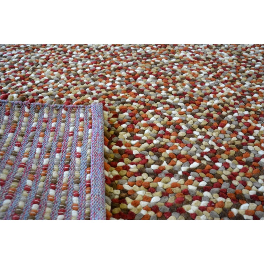 Handwoven cosy wool Rug - Jelly Bean - Autumn - Rugs Of Beauty
