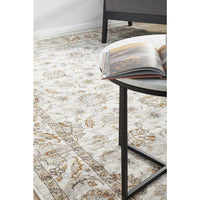 Sumy 126 Ivory Umber Gold Floral Traditional Rug - Rugs Of Beauty - 5