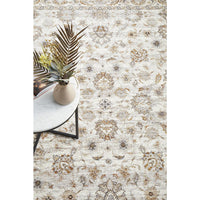 Sumy 126 Ivory Umber Gold Floral Traditional Rug - Rugs Of Beauty - 6