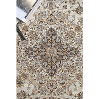 Sumy 128 Silver Ivory Multi Colour Floral Traditional Rug - Rugs Of Beauty - 7