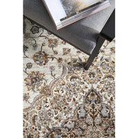 Sumy 128 Silver Ivory Multi Colour Floral Traditional Rug - Rugs Of Beauty - 8