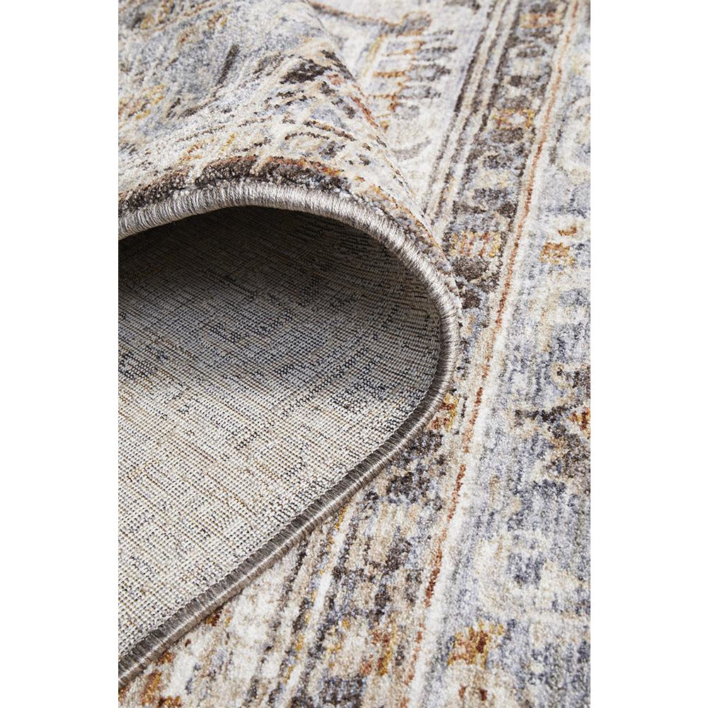 Sumy 130 Grey Blue Terracotta Floral Traditional Rug - Rugs Of Beauty - 9