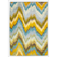 Designer Ikat Rug Blue - Rugs Of Beauty