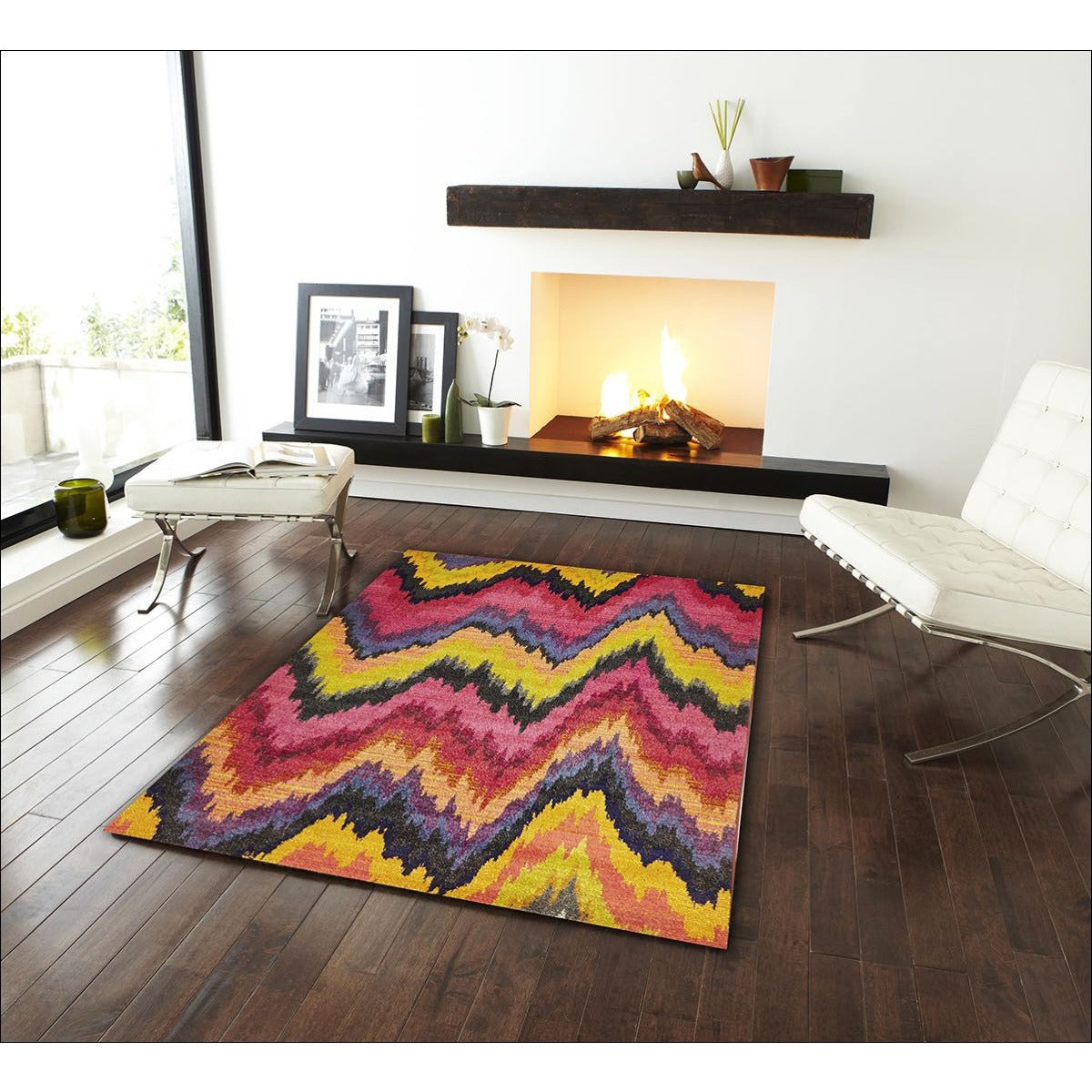 Designer Ikat Rug Pink - Rugs Of Beauty