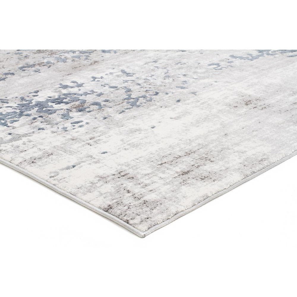 Elizabeth 331 Grey Blue Beige Abstract Patterned Modern Rug - Rugs Of Beauty - 2