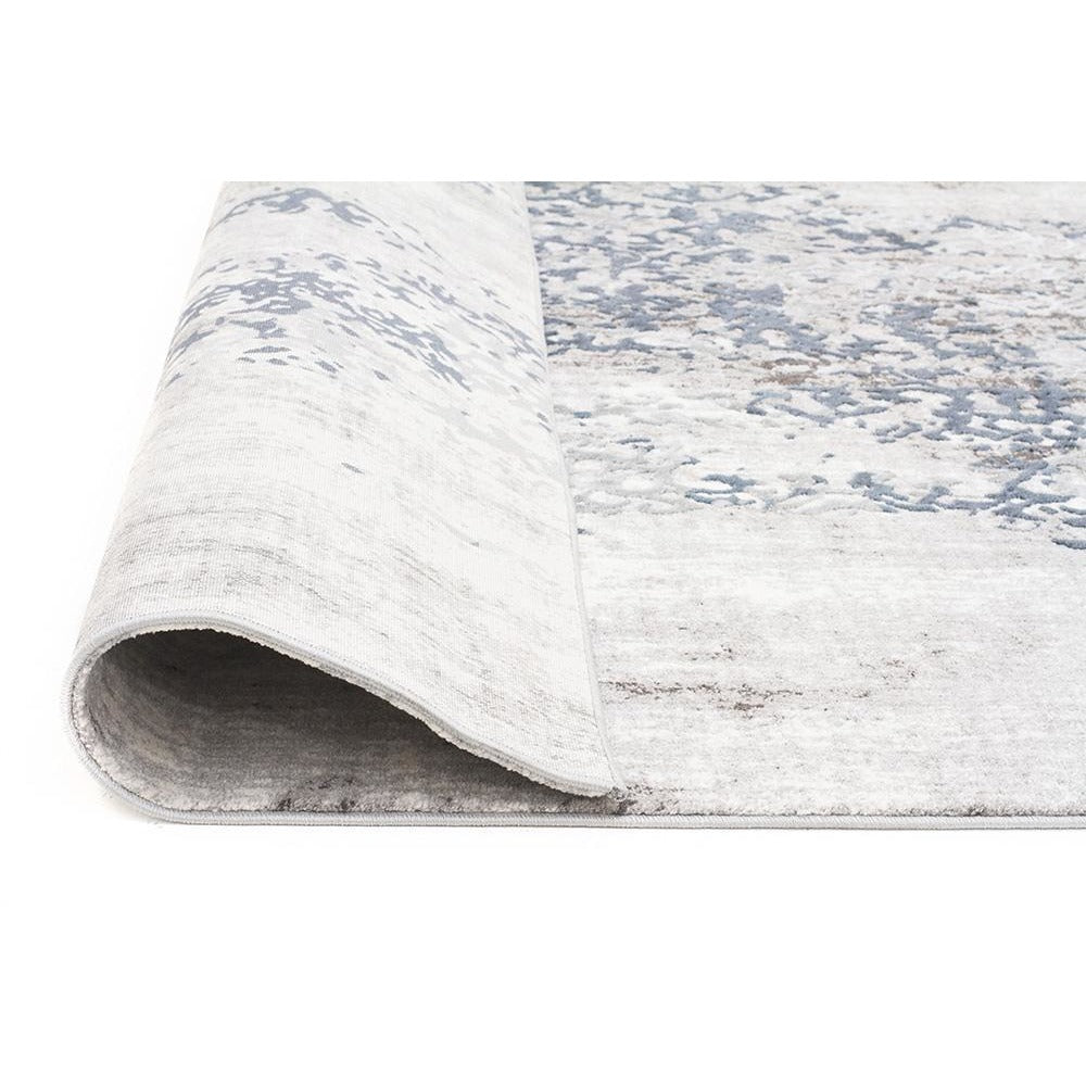 Elizabeth 331 Grey Blue Beige Abstract Patterned Modern Rug - Rugs Of Beauty - 5