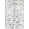 Elizabeth 332 White Blue Grey Abstract Patterned Modern Rug - Rugs Of Beauty - 1