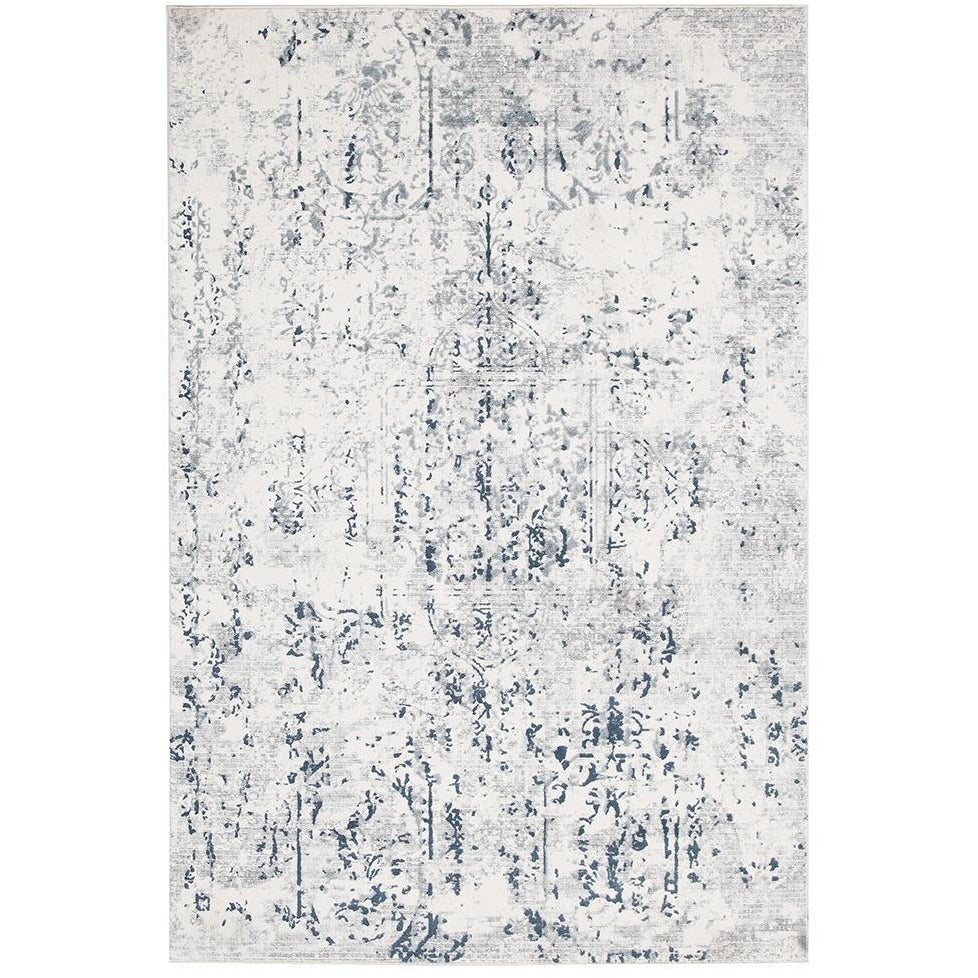 Elizabeth 332 White Blue Grey Abstract Patterned Modern Rug – Rugs Of ...