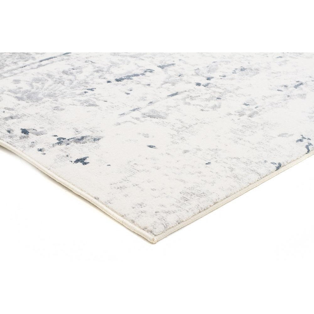 Elizabeth 332 White Blue Grey Abstract Patterned Modern Rug - Rugs Of Beauty - 2