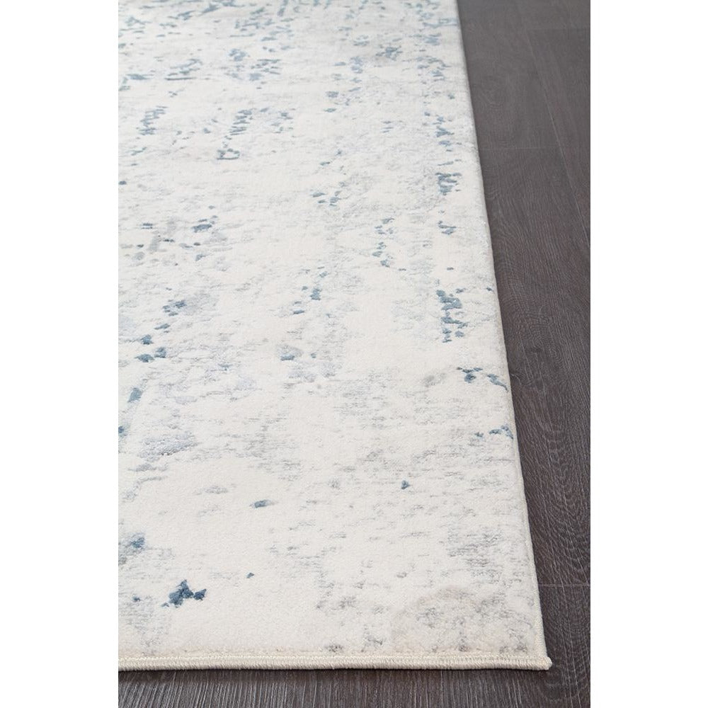 Elizabeth 332 White Blue Grey Abstract Patterned Modern Rug - Rugs Of Beauty - 7