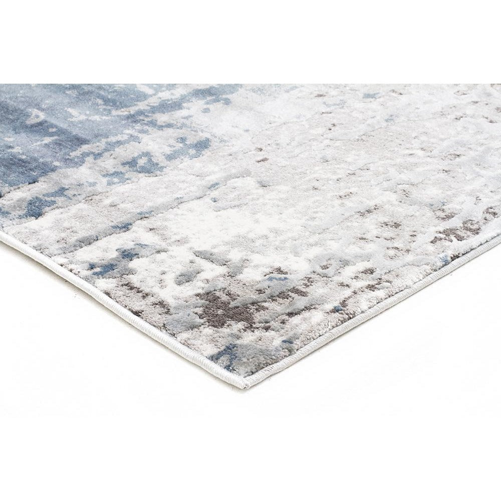 Elizabeth 333 Blue Beige Grey Abstract Patterned Modern Rug - Rugs Of Beauty - 2