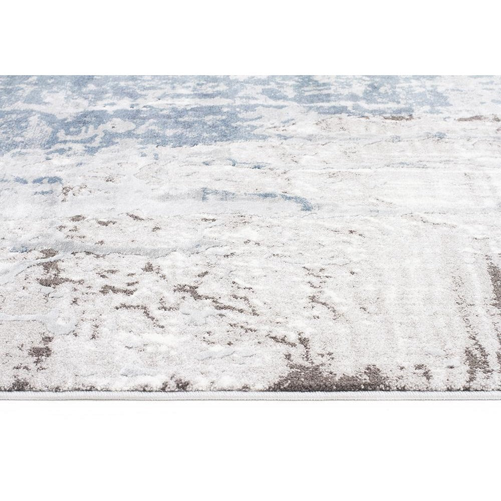 Elizabeth 333 Blue Beige Grey Abstract Patterned Modern Rug - Rugs Of Beauty - 3