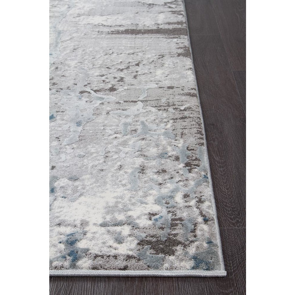 Elizabeth 333 Blue Beige Grey Abstract Patterned Modern Rug - Rugs Of Beauty - 7