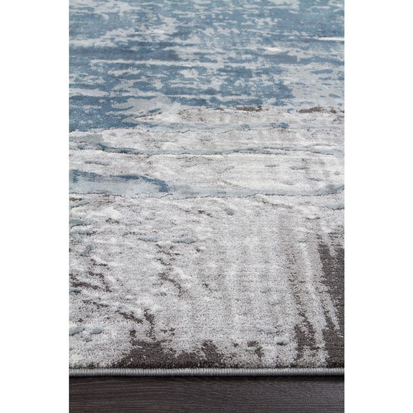 Elizabeth 333 Blue Beige Grey Abstract Patterned Modern Rug - Rugs Of Beauty - 8