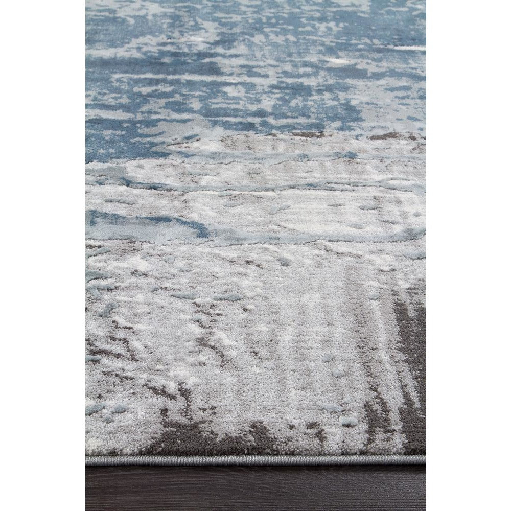 Elizabeth 333 Blue Beige Grey Abstract Patterned Modern Rug - Rugs Of Beauty - 8