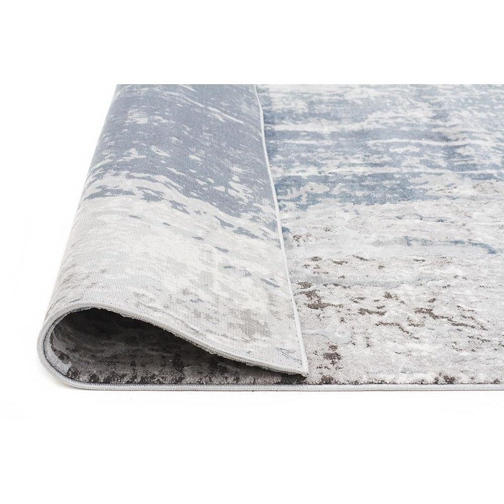 Elizabeth 333 Blue Beige Grey Abstract Patterned Modern Rug - Rugs Of Beauty - 5
