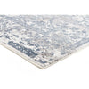 Elizabeth 334 White Blue Grey Abstract Floral Border Patterned Modern Rug - Rugs Of Beauty - 2