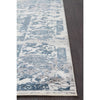 Elizabeth 334 White Blue Grey Abstract Floral Border Patterned Modern Rug - Rugs Of Beauty - 7