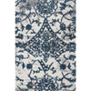 Elizabeth 334 White Blue Grey Abstract Floral Border Patterned Modern Rug - Rugs Of Beauty - 9