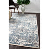 Elizabeth 334 White Blue Grey Abstract Floral Border Patterned Modern Rug - Rugs Of Beauty - 11