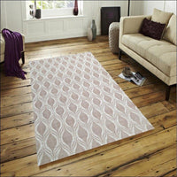 Flatweave Patterned Jute Durrie Rug - Kerla 1031 - Natural - Rugs Of Beauty