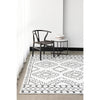 Audin 117 White Black Monochrome Tribal Style Machine Washable Modern Rug - Rugs Of Beauty - 2