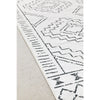 Audin 117 White Black Monochrome Tribal Style Machine Washable Modern Rug - Rugs Of Beauty - 6