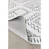 Audin 117 White Black Monochrome Tribal Style Machine Washable Modern Rug - Rugs Of Beauty - 7