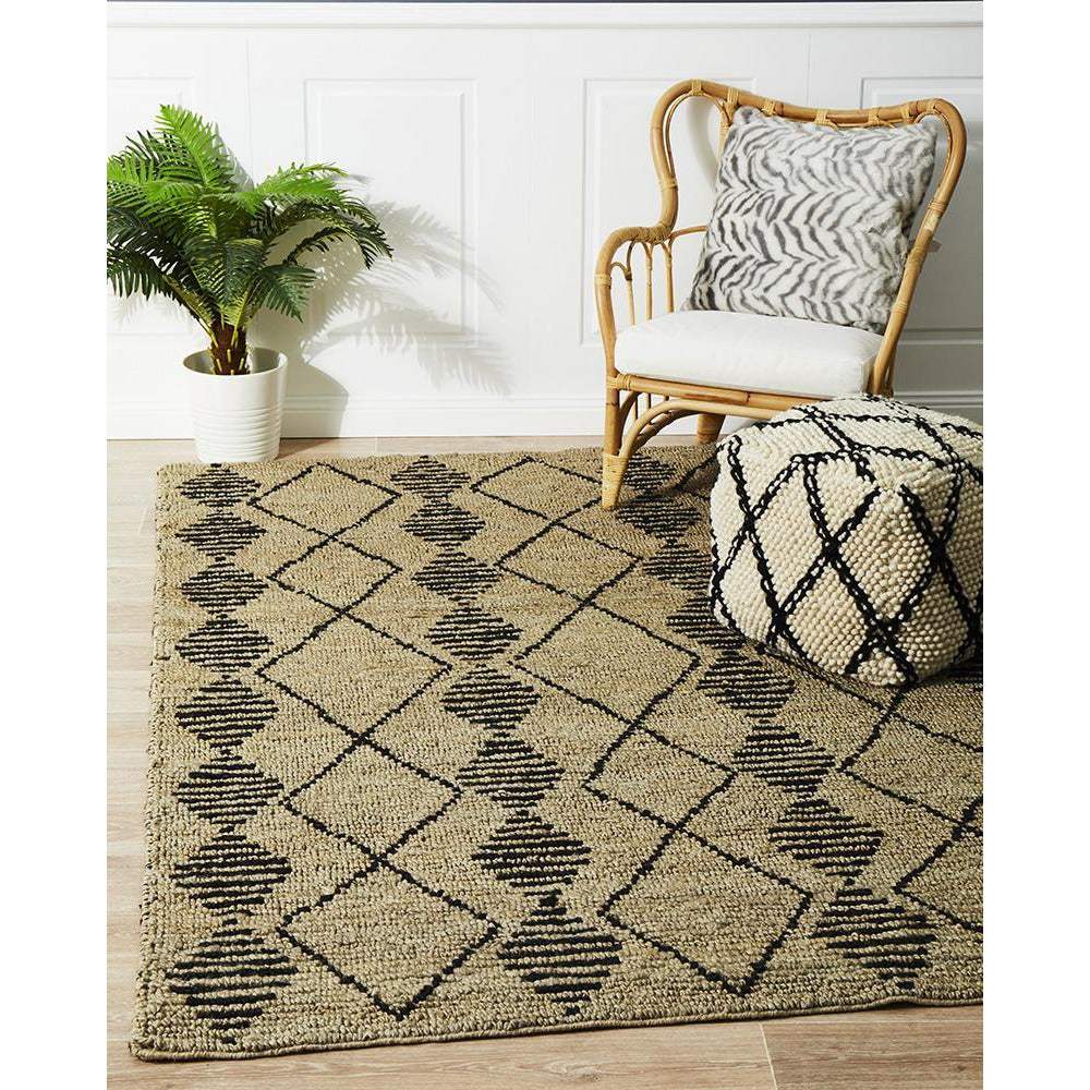 Inta 1325 Brown Natural Modern Jute Rug - Rugs Of Beauty - 2