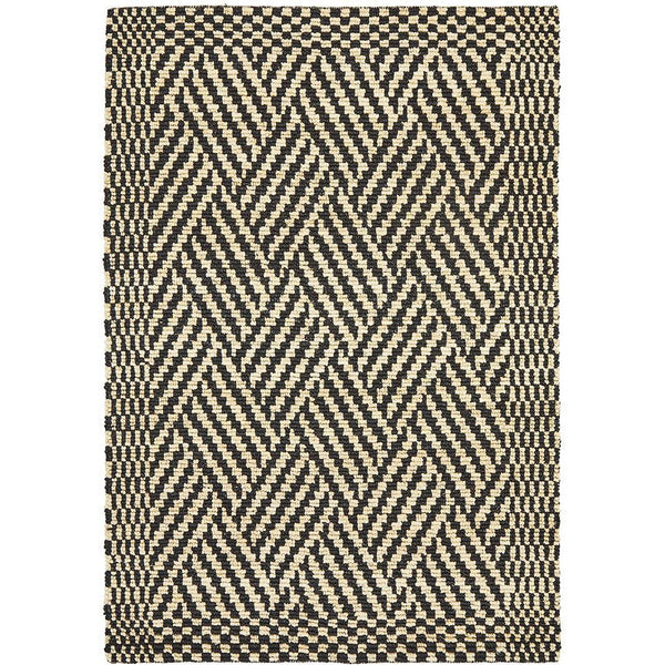 Inta 1326 Black Natural Modern Jute Rug - Rugs Of Beauty - 1