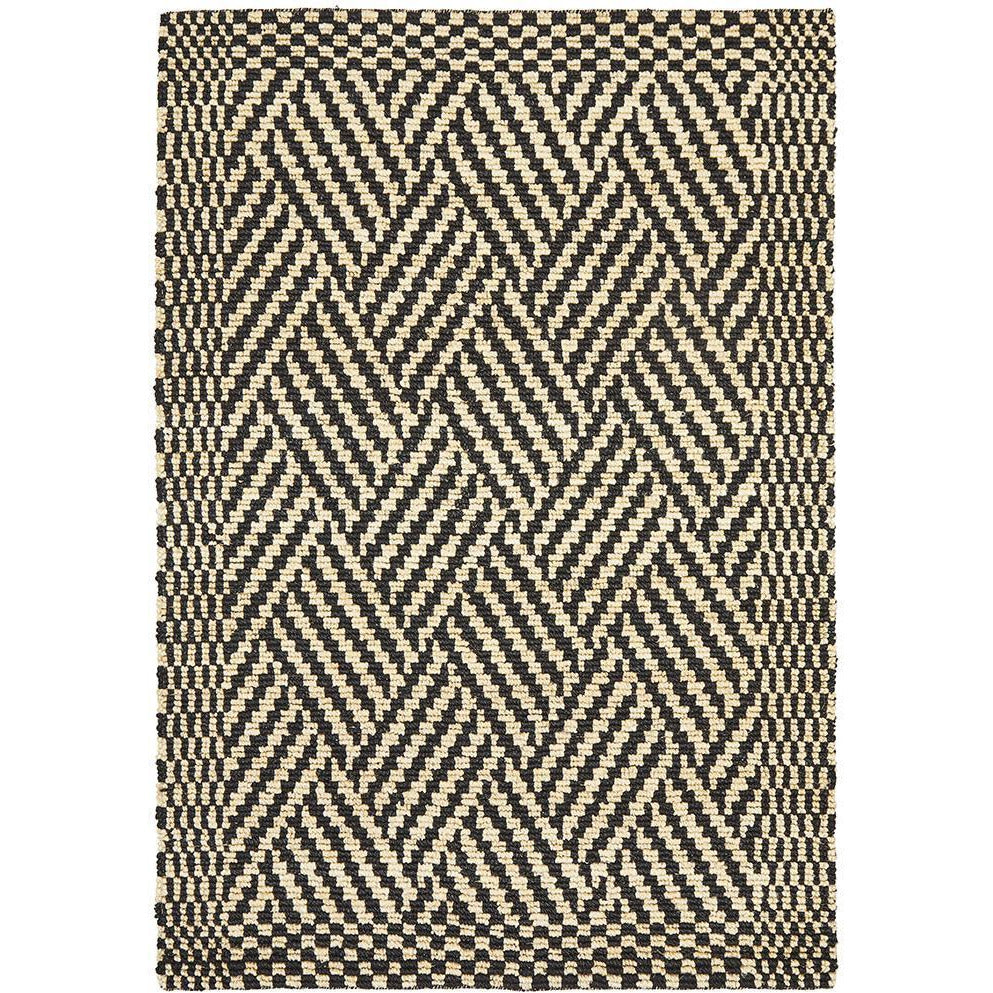 Inta 1326 Black Natural Modern Jute Rug - Rugs Of Beauty - 1