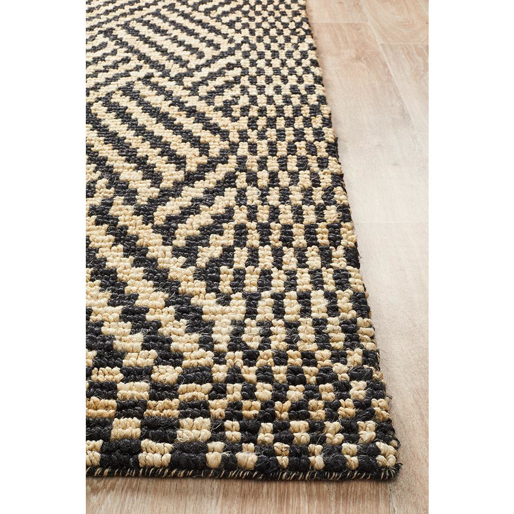 Inta 1326 Black Natural Modern Jute Rug - Rugs Of Beauty - 4