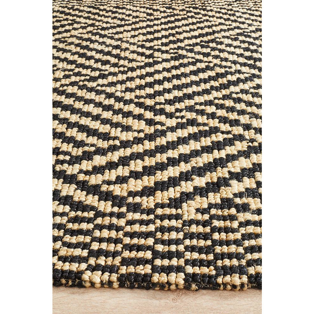 Inta 1326 Black Natural Modern Jute Rug - Rugs Of Beauty - 5