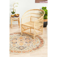 Tivoli 2773 Rust Multi Colour Transitional Round Rug - Rugs Of Beauty - 4