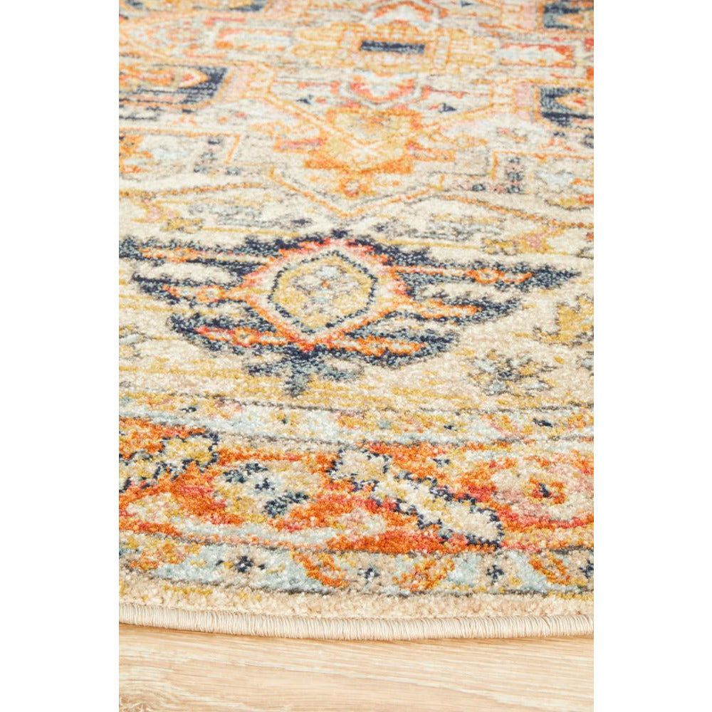 Tivoli 2773 Rust Multi Colour Transitional Round Rug - Rugs Of Beauty - 7