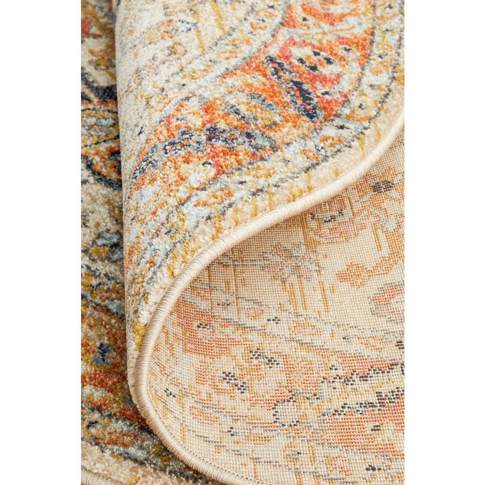 Tivoli 2773 Rust Multi Colour Transitional Round Rug - Rugs Of Beauty - 9