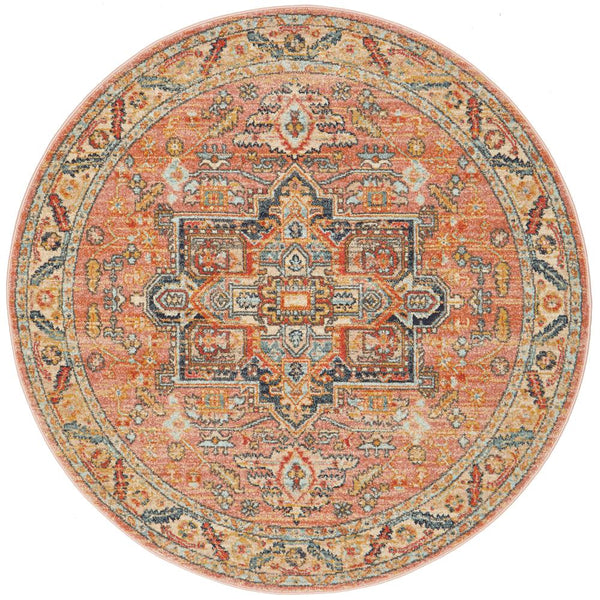 Tivoli 2773 Earth Multi Colour Transitional Round Rug - Rugs Of Beauty - 1