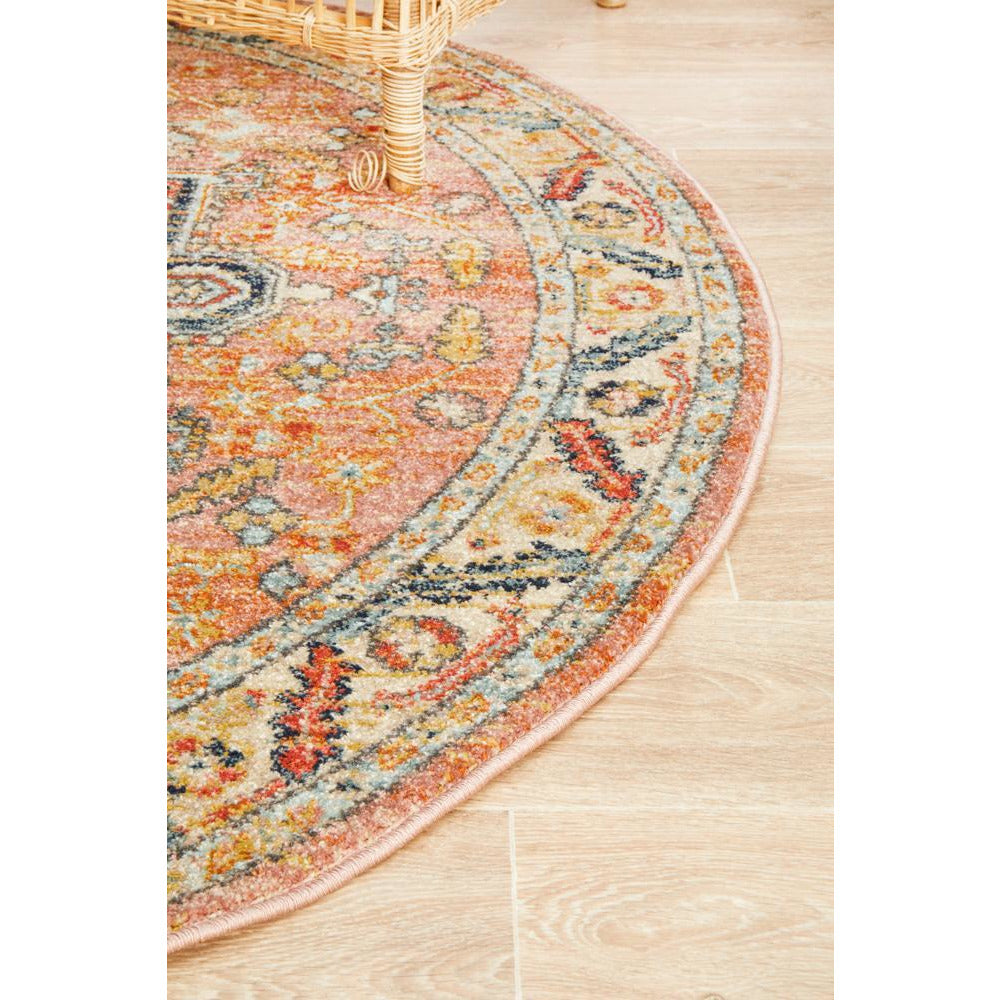 Tivoli 2773 Earth Multi Colour Transitional Round Rug - Rugs Of Beauty - 6